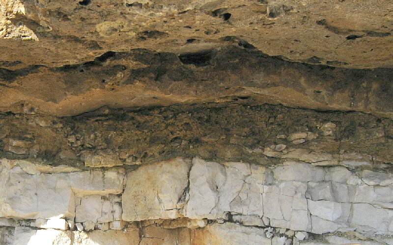 horizon with paleosol (fossil soil)